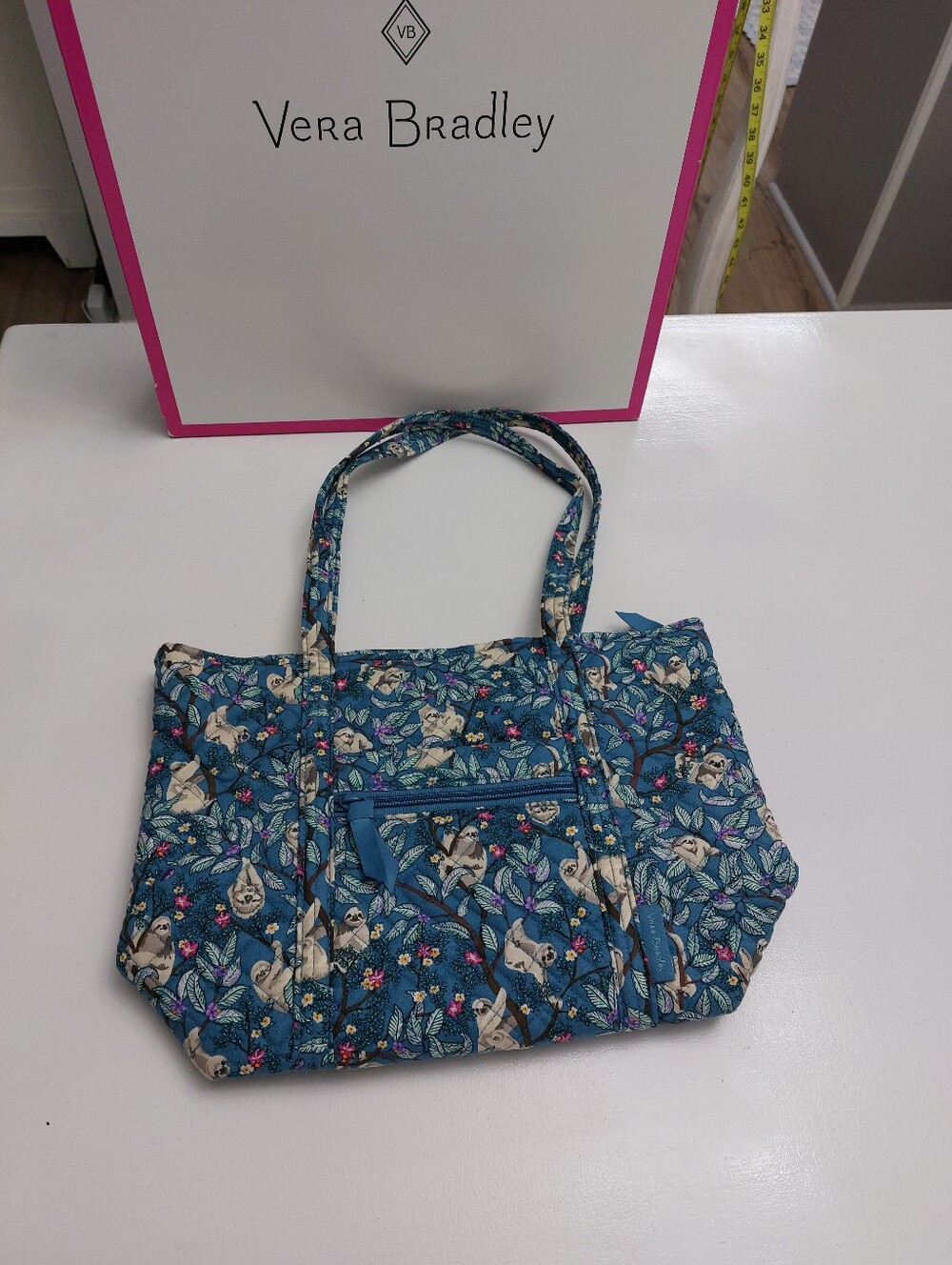 Vera Bradley Small Vera Tote Hanging Around Sloth NWOT